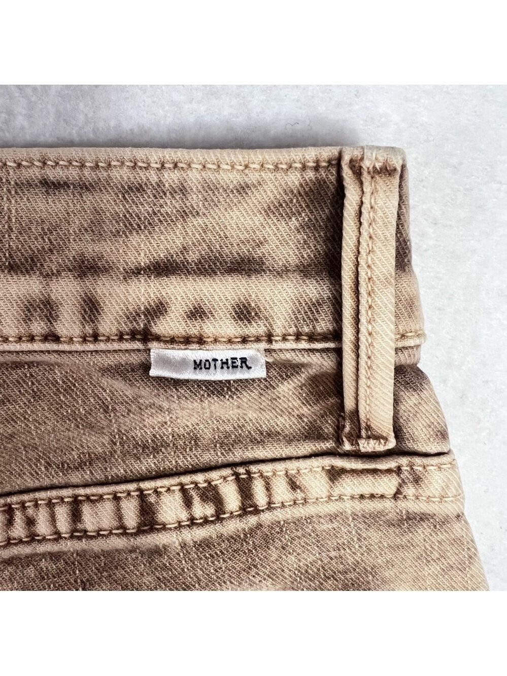 MOTHER Wide Leg Jeans The Swiss Army Desperado Heel Jeans in Tan Sz 28 NWT - Picture 6 of 16